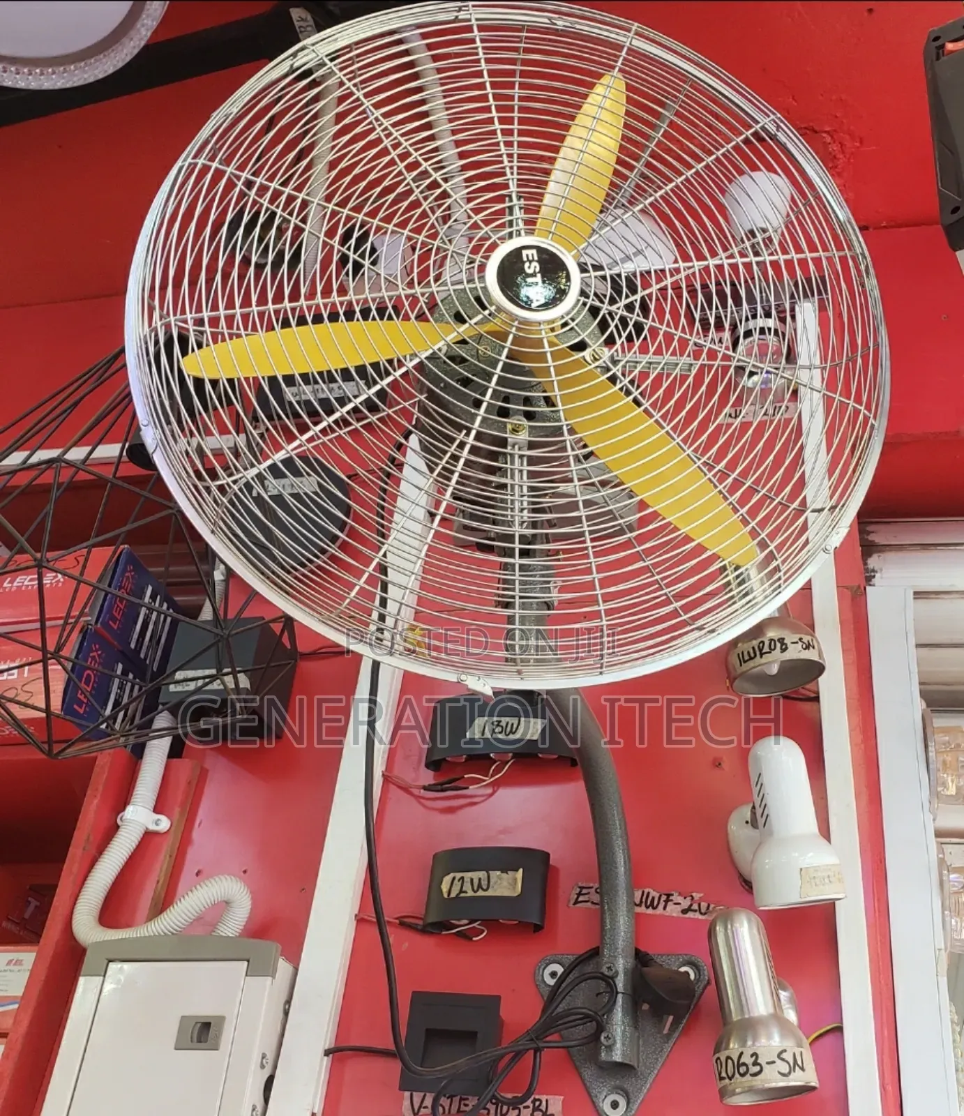 Estia Wall Fan -20 Inches- Oscillating Fan -3 Speed Setting