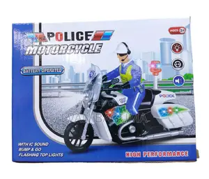 Police Motorcycle Toy for Kids - Battery Operated, Music