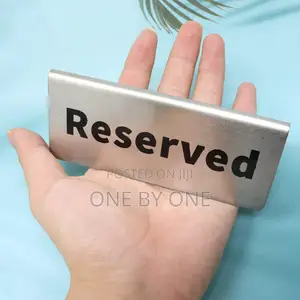 Double Side Reserved Table Signs Tent Stainless Steel