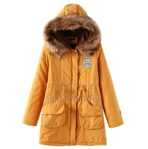 Woolen Hooded Furcoat
