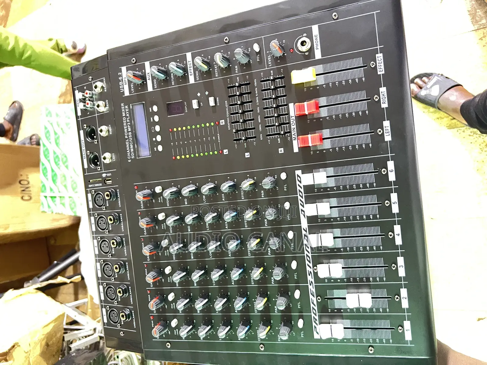 Professional 6 Channel Amp Mixer