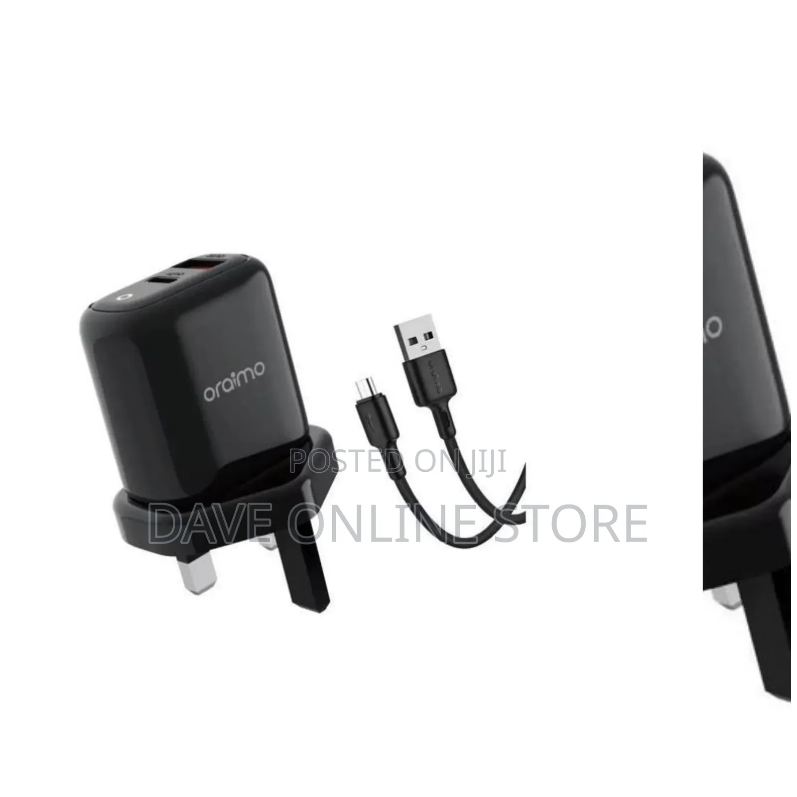 Oraimo Uk U94D+M53 UK Type Charger Efficient Kit , Black