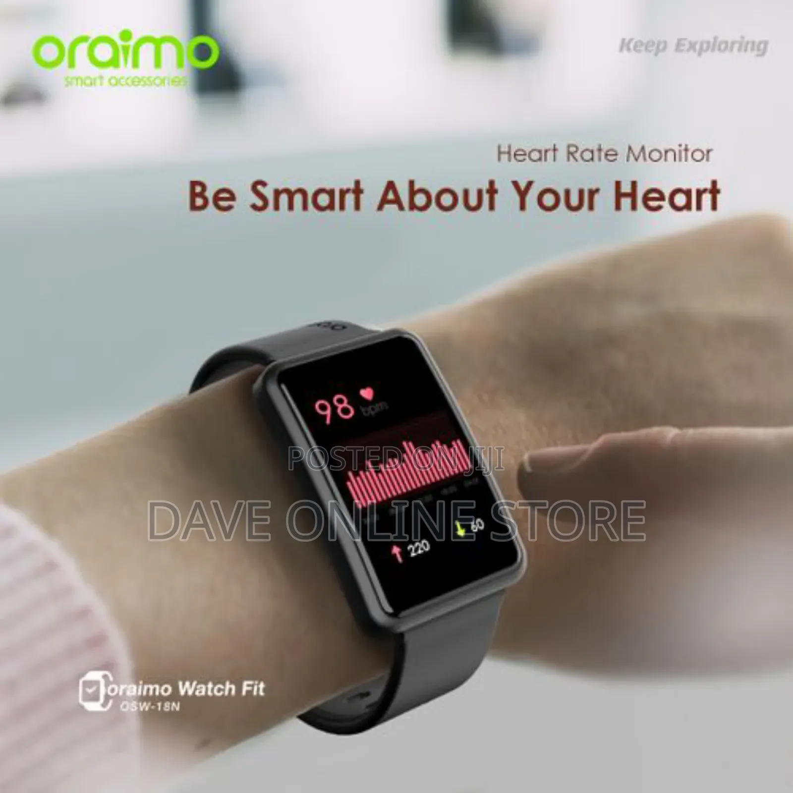 Oraimo Watch Fit OSW-18N 1.57" IPS Screen Waterproof Watch