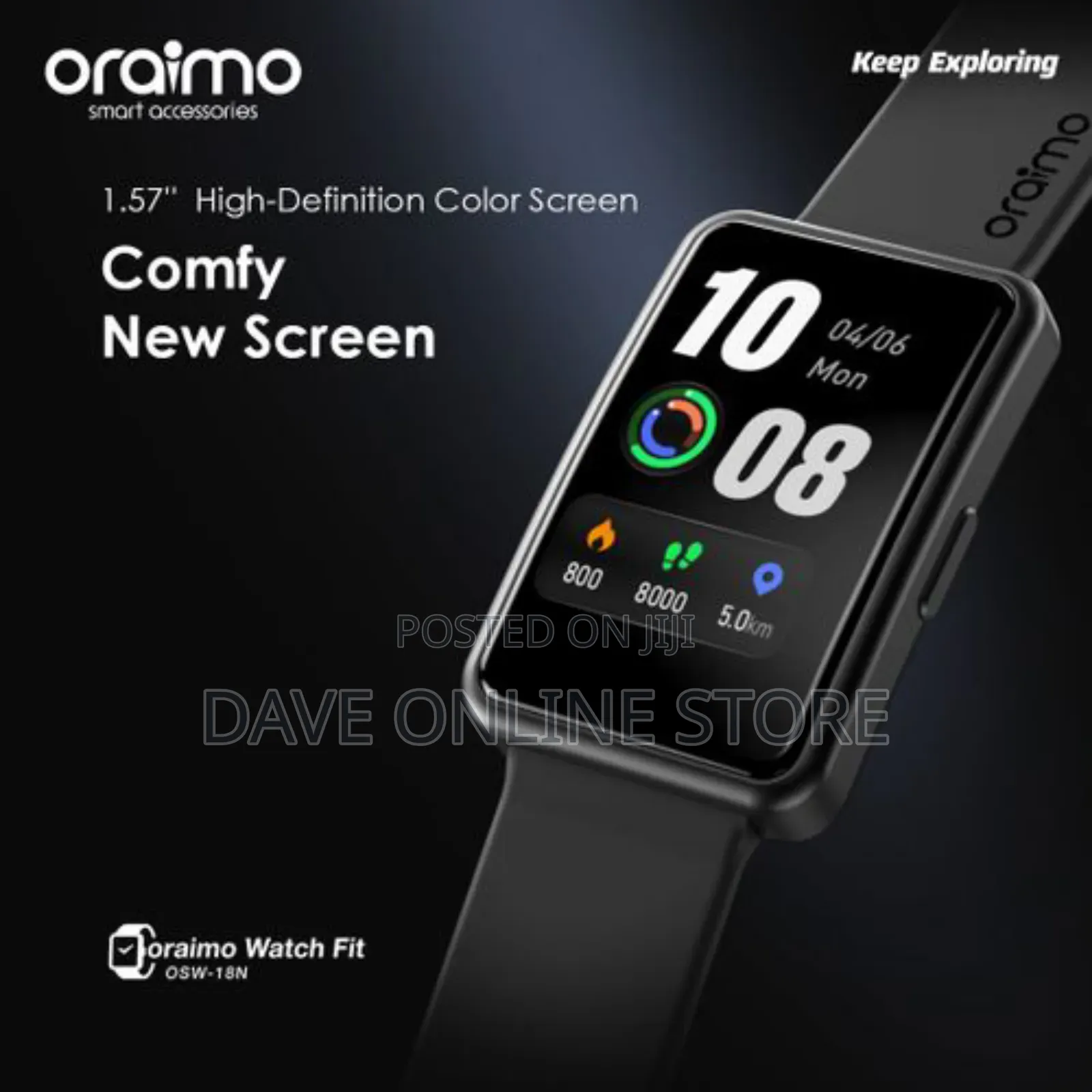 Oraimo Watch Fit OSW-18N 1.57" IPS Screen Waterproof Watch