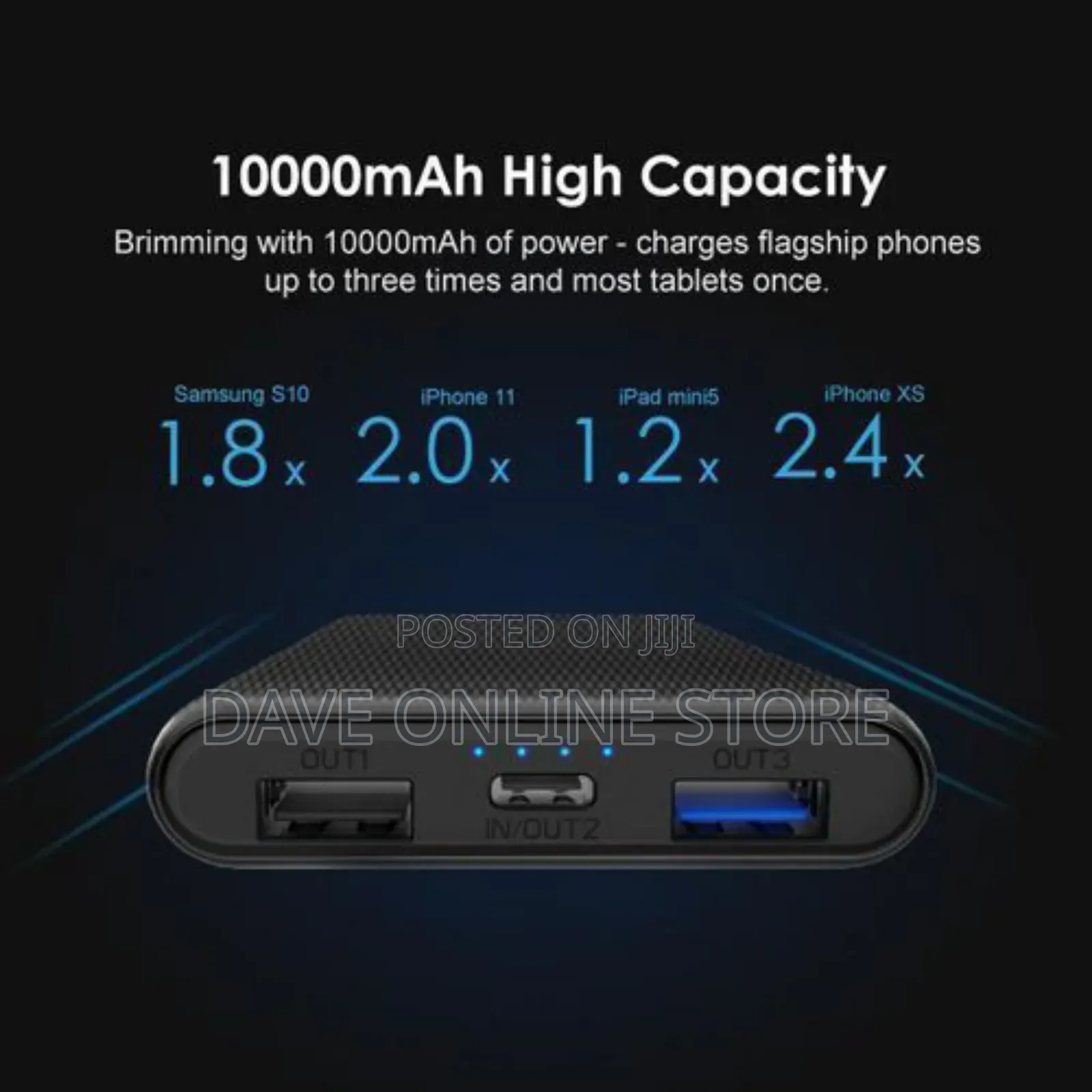 Oraimo Toast 10 PD Type-C Fast Charge - Black