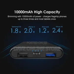 Oraimo Toast 10 PD Type-C Fast Charge - Black