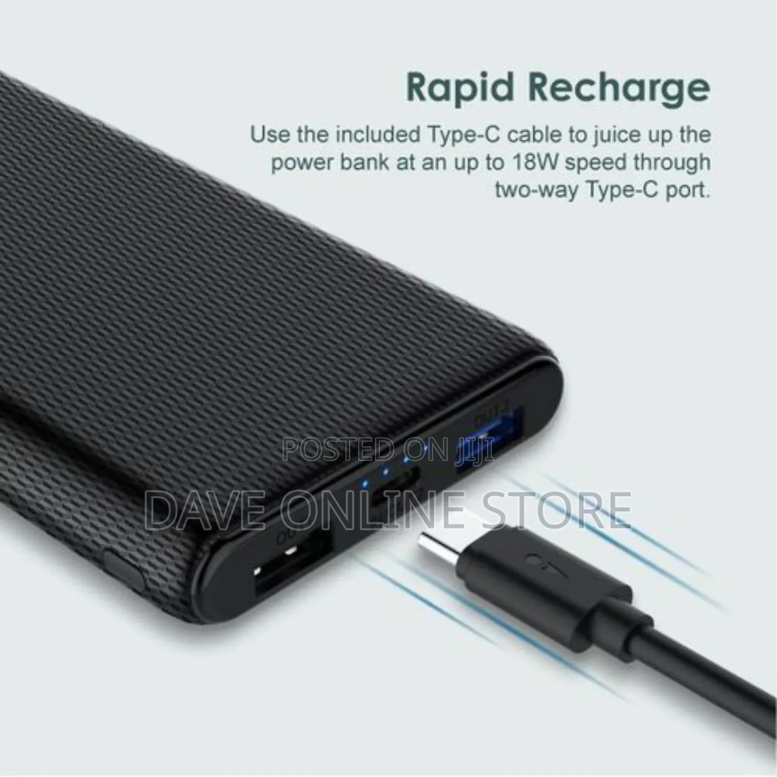Oraimo Toast 10 PD Type-C Fast Charge - Black