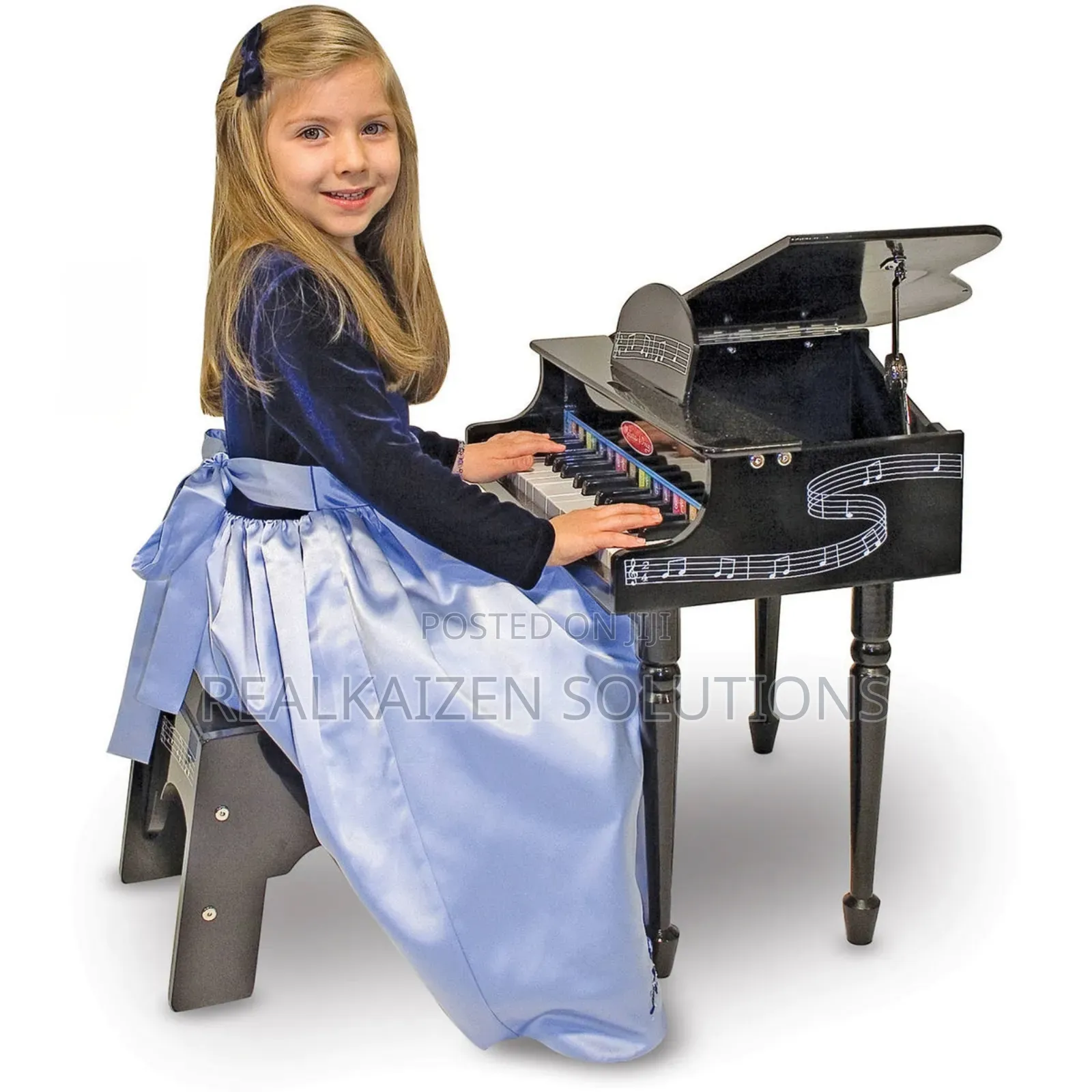 MELISSA & DOUG Learn Play Classic Grand Piano 30keys|Table
