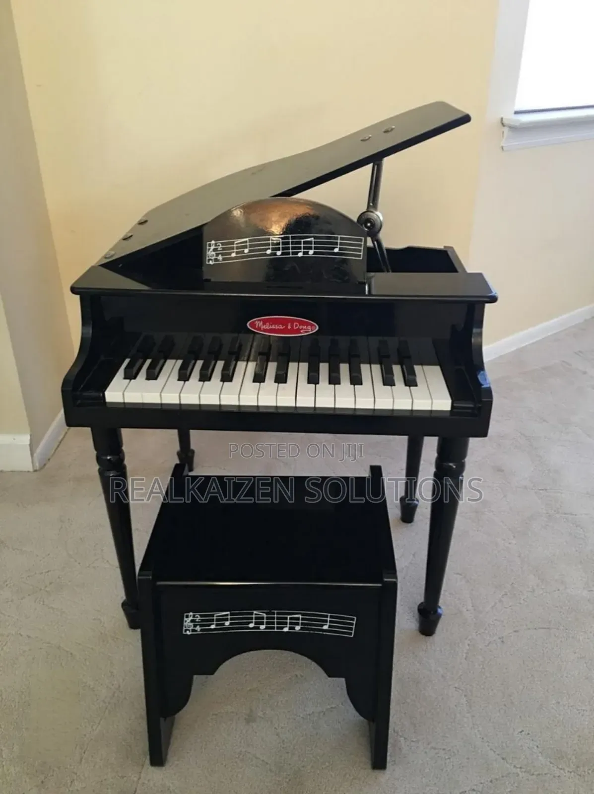 MELISSA & DOUG Learn Play Classic Grand Piano 30keys|Table