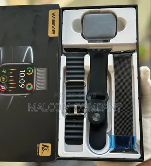 Silver and Black Smart Watch.