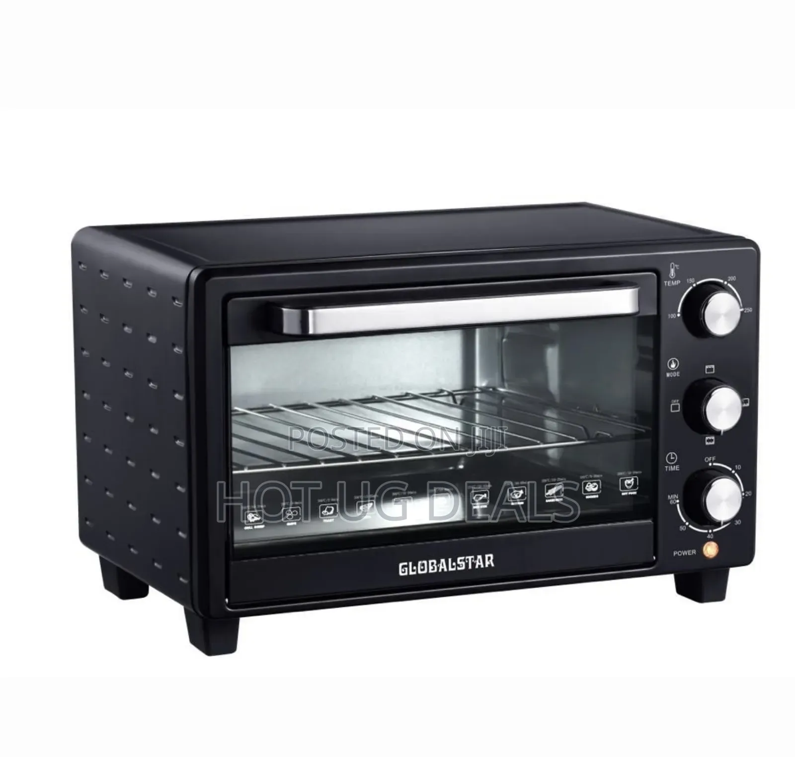 25L Global Star Oven With Tray and Grill – GS4500 Silver