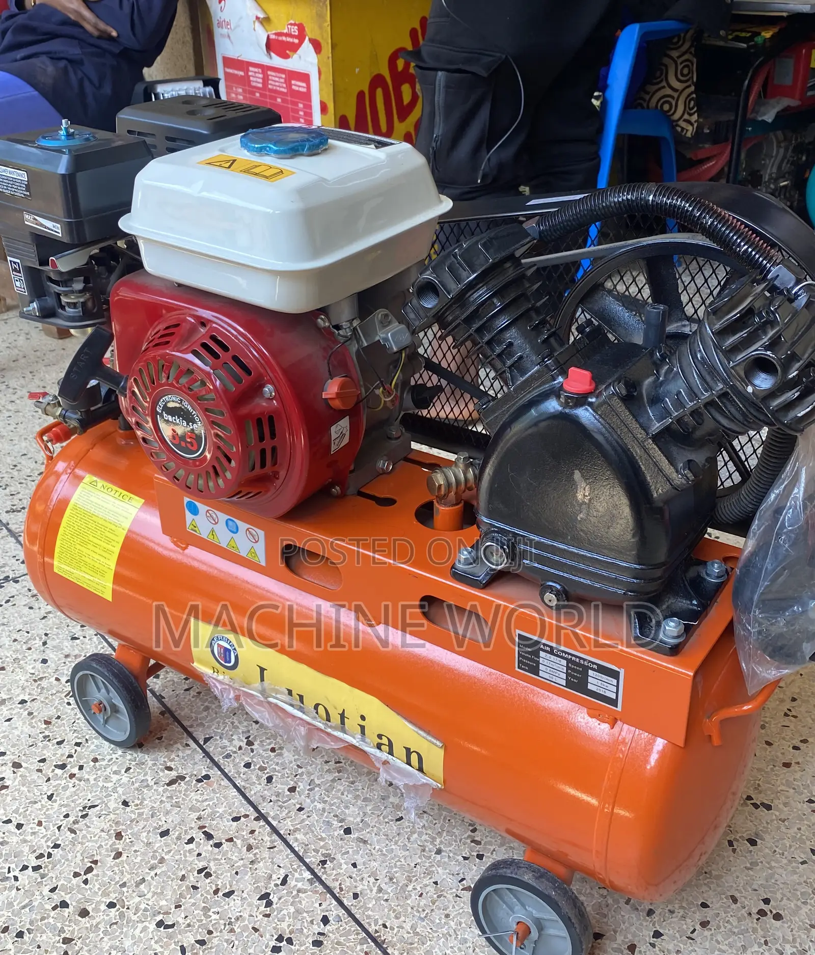 Gasoline Compressor/Paint Sprayer 8hp (Lutian)Orange