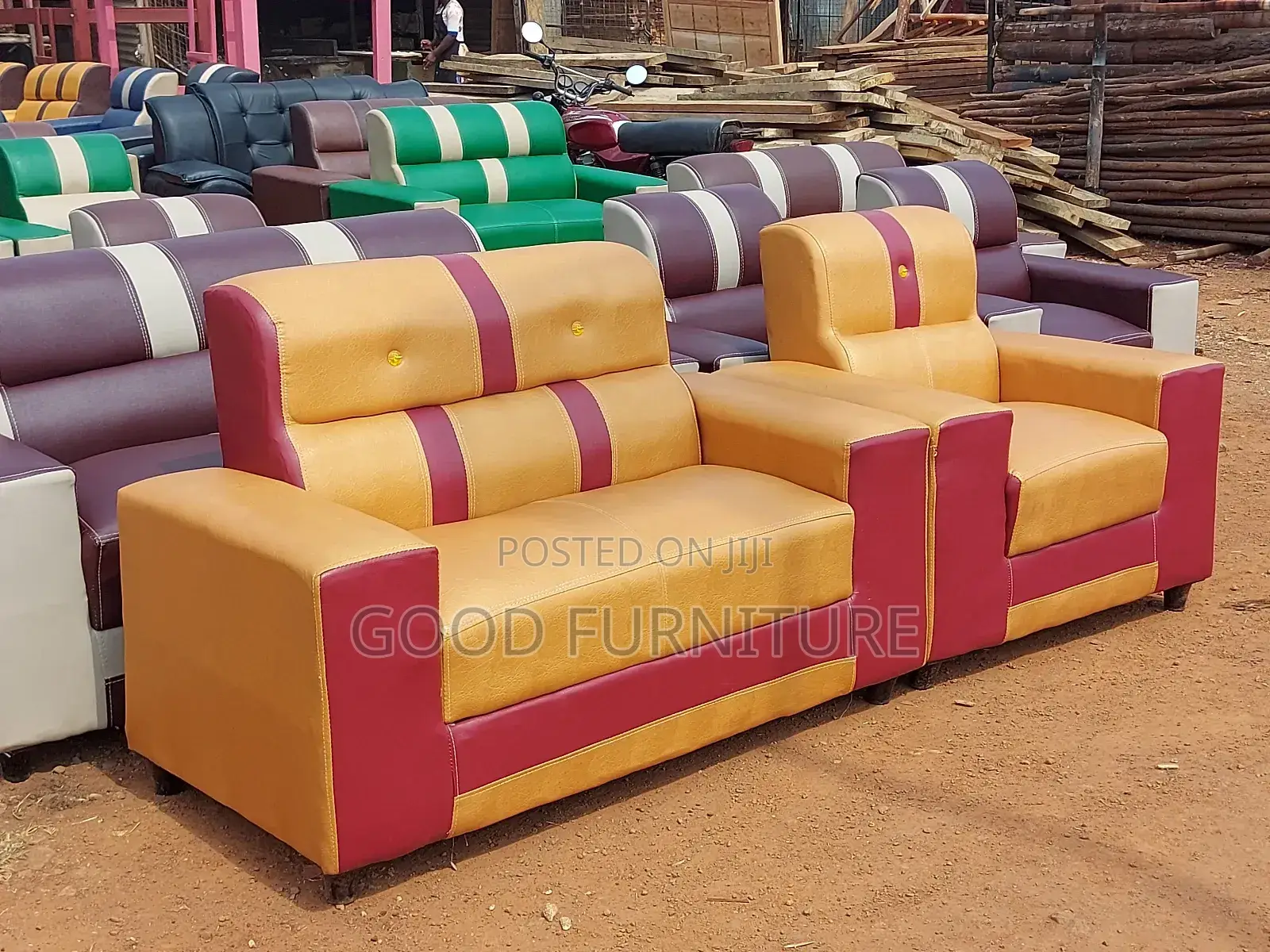 Glossy Three Seaters Sofas