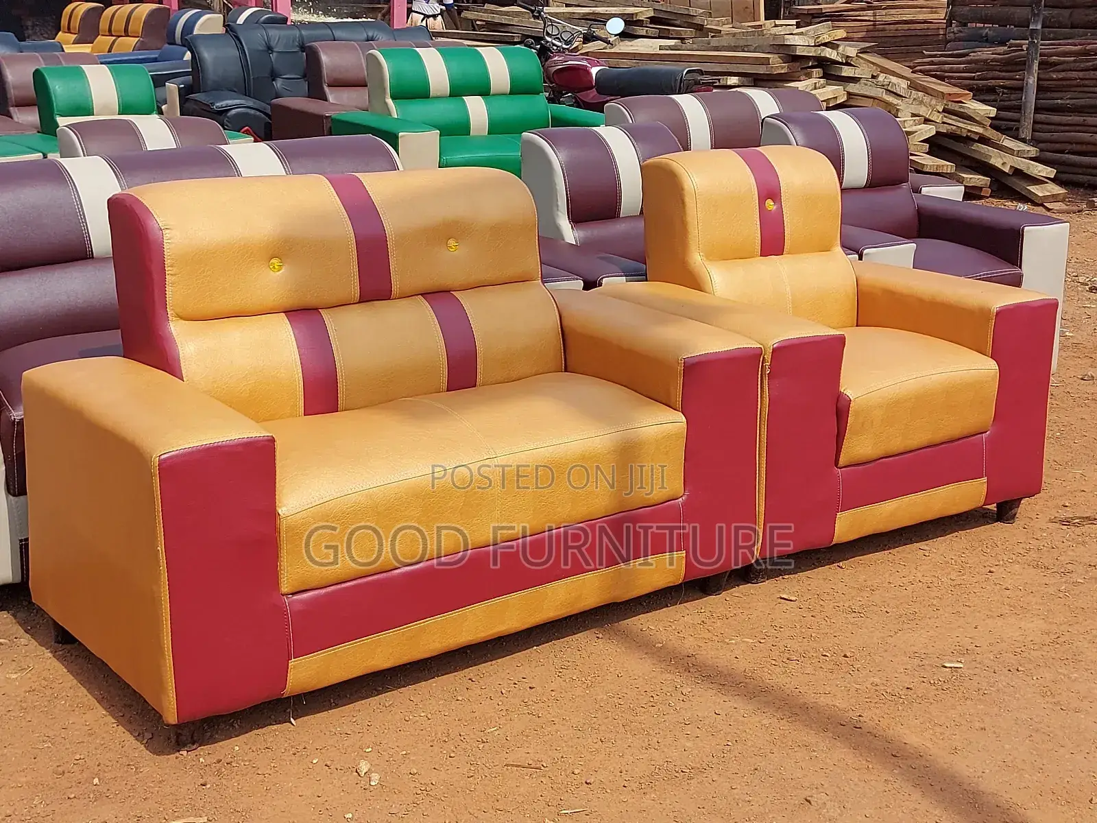 Glossy Three Seaters Sofas