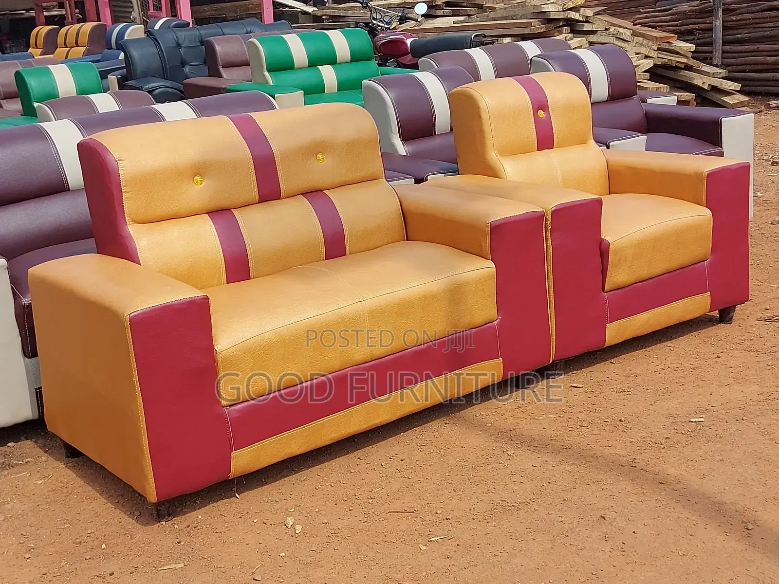 Glossy Three Seaters Sofas