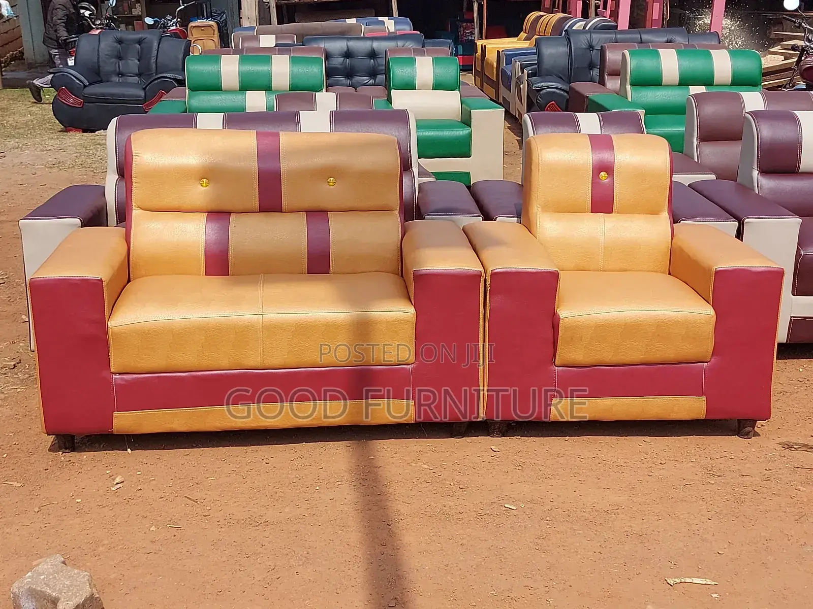 Glossy Three Seaters Sofas