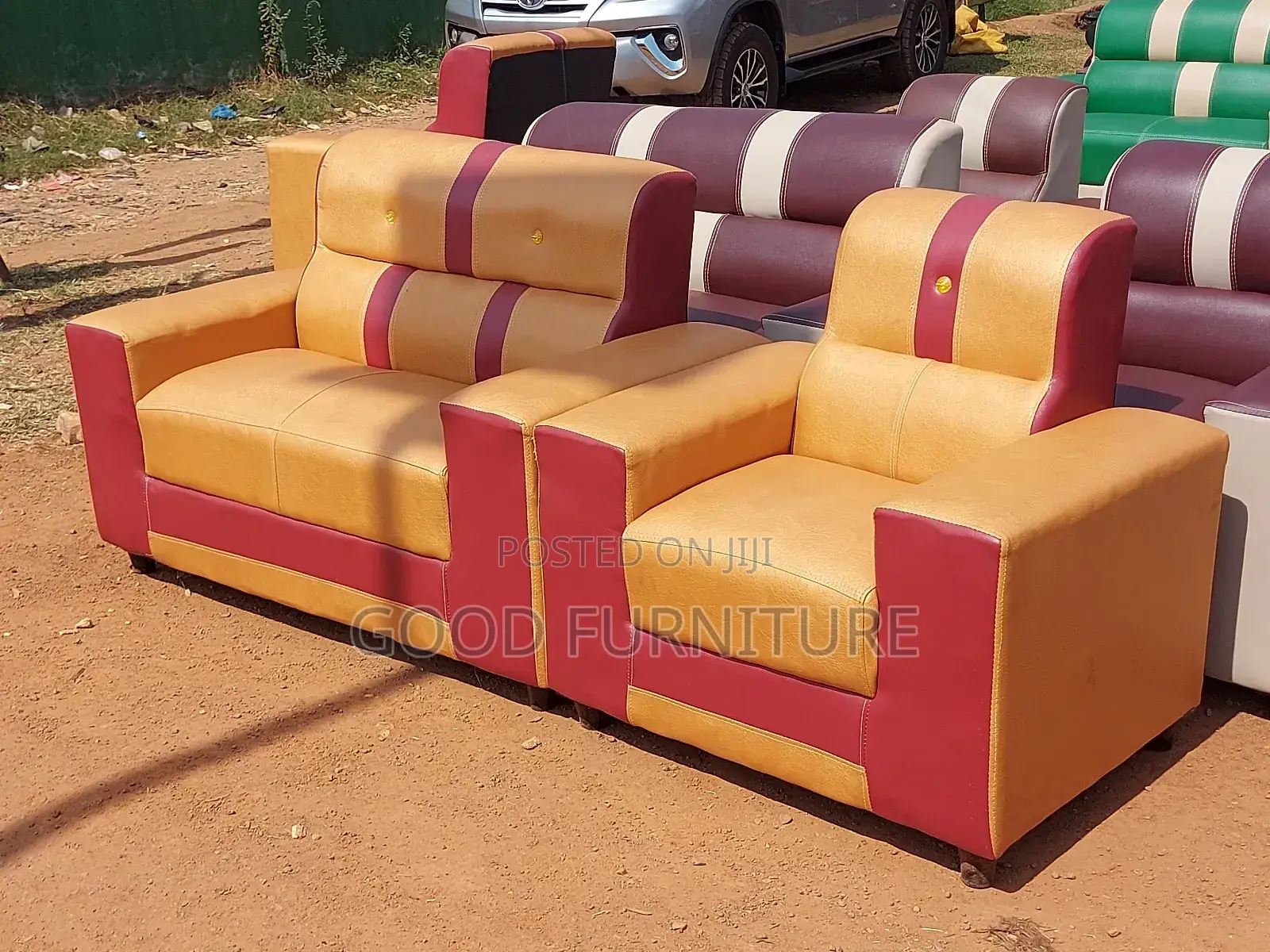 Glossy Three Seaters Sofas