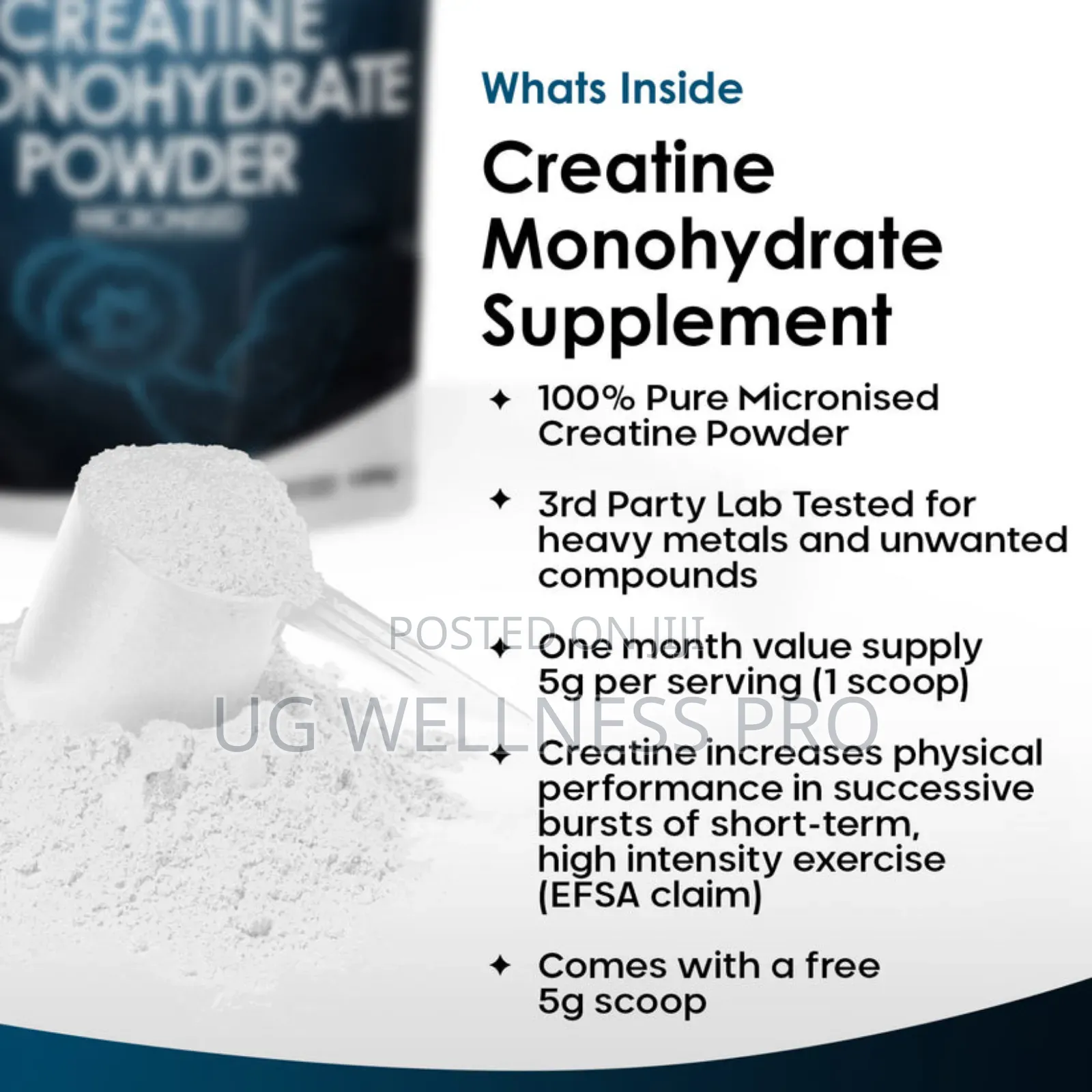 New Leaf Creatine Monohydrate Powder 150g 30 Servings