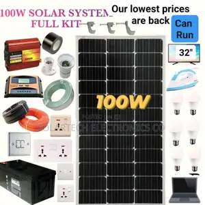100W Solar System Full Kit /All Installation Materials