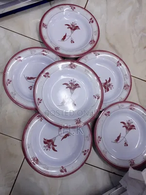 6pcs Heavy Flower Melamine Plates