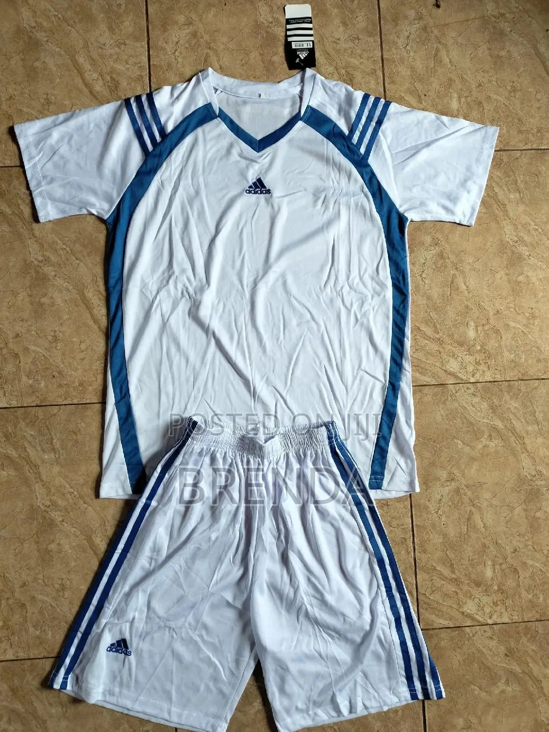 Brand New Plain Adult White Soccer Jerseys