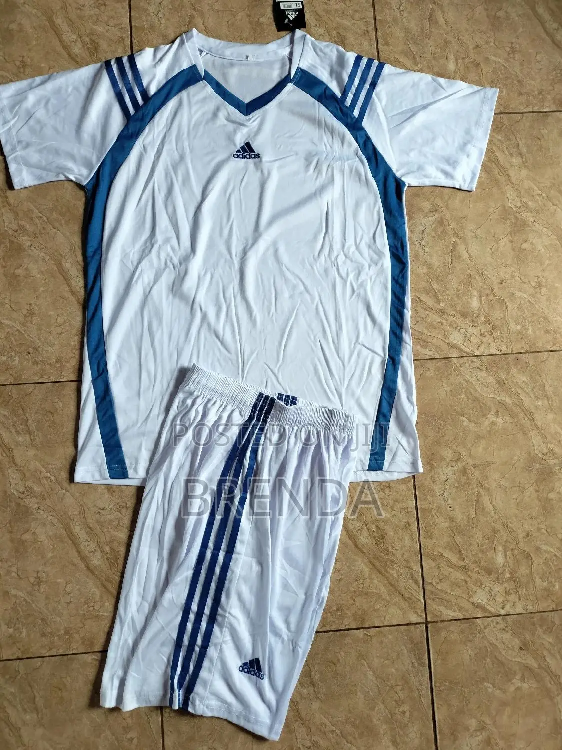 Brand New Plain Adult White Soccer Jerseys