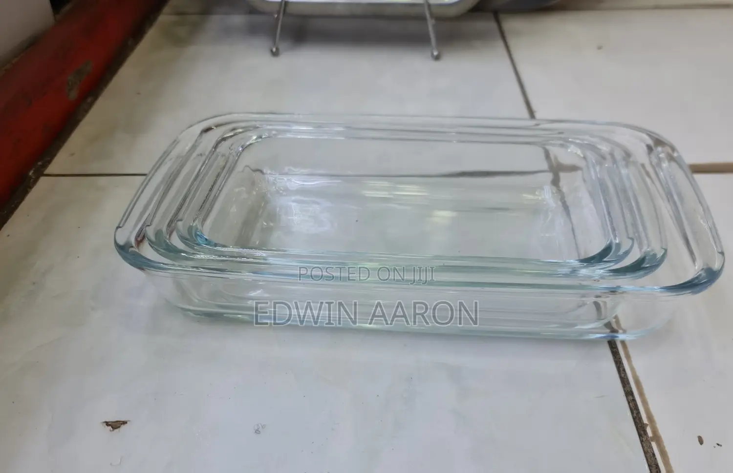 Glass Baking Tray Set 3pcs (1L /1.6l / 2.2L)