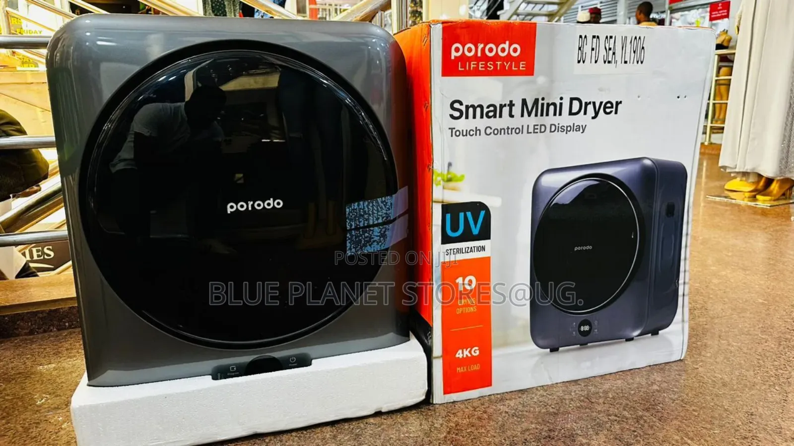 Porodo 4.0kgs Smart Mini Dryers \\ 1150w \\ Pd-Lsduv-Sl.