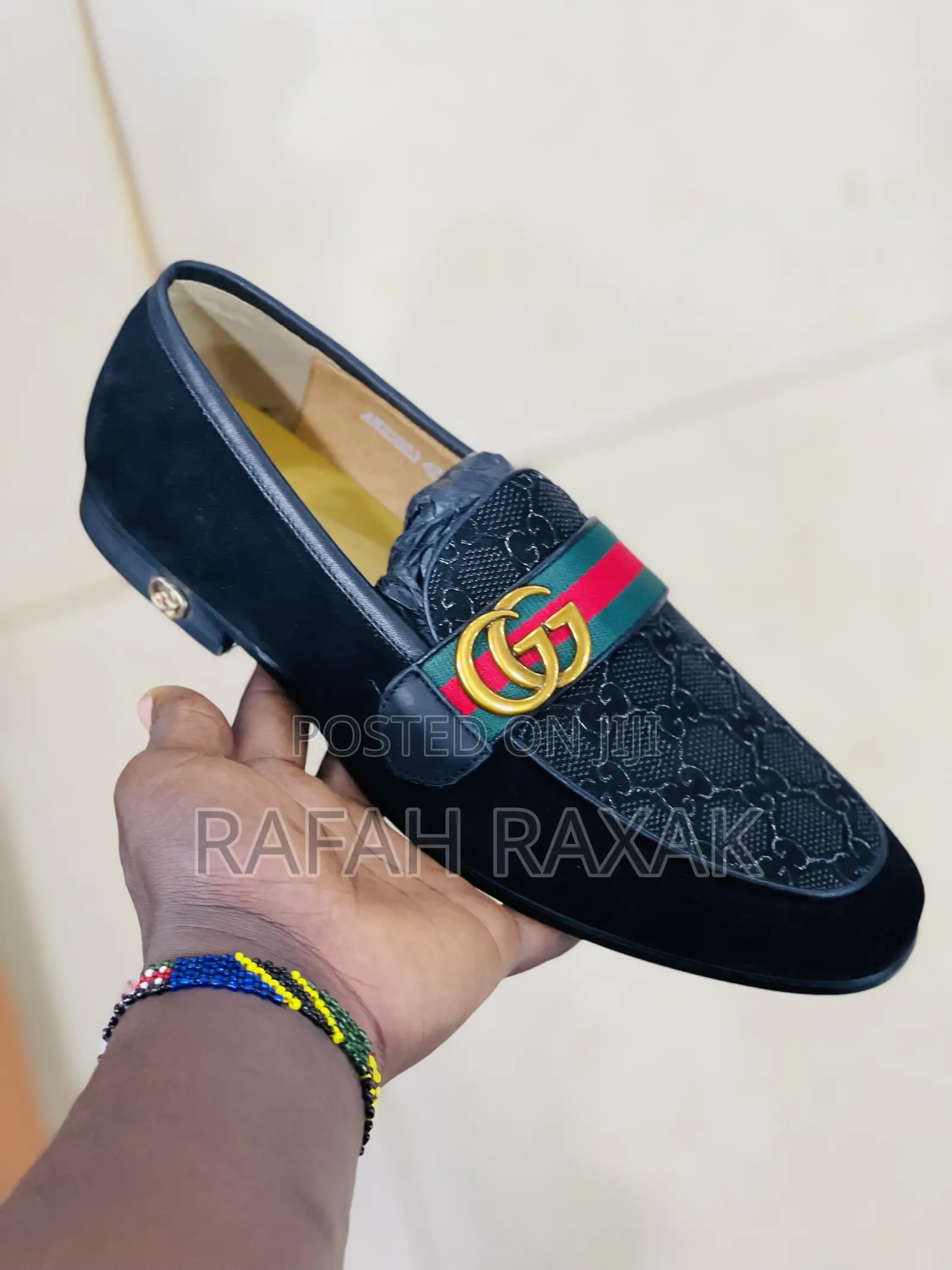 Original Men’S Black Gucci Suede Loafers