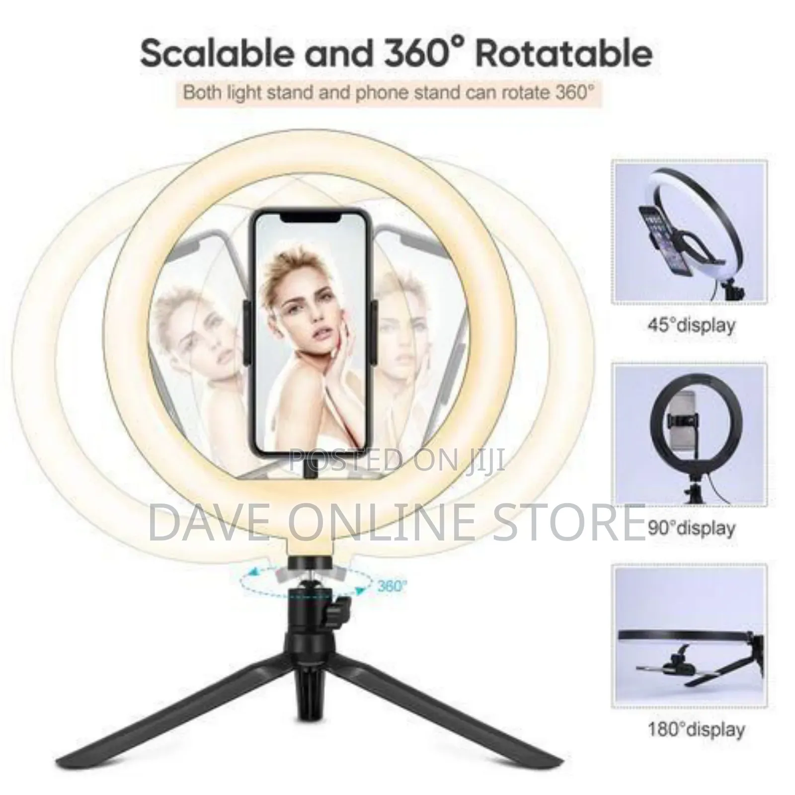 10 Inch Pro 26cm Ring LED Light With Tripod Stand