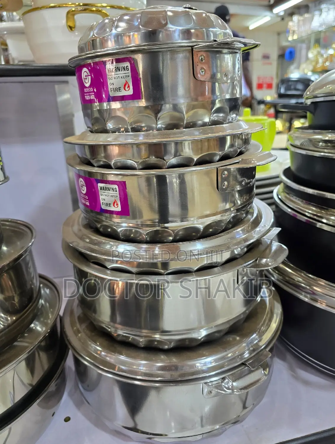 4pcs Double Deck Heat Preservation Dishes