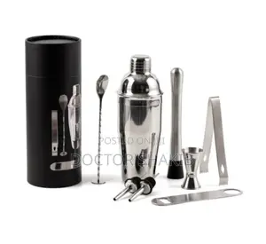 Drink Mixing Cocktail Shaker Kit-Silver
