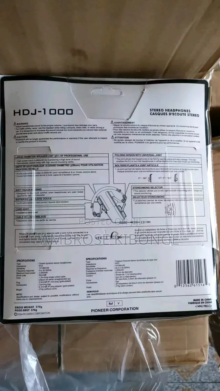 Classic Sound POWER HDJ-1000 Professional Studio Headphones