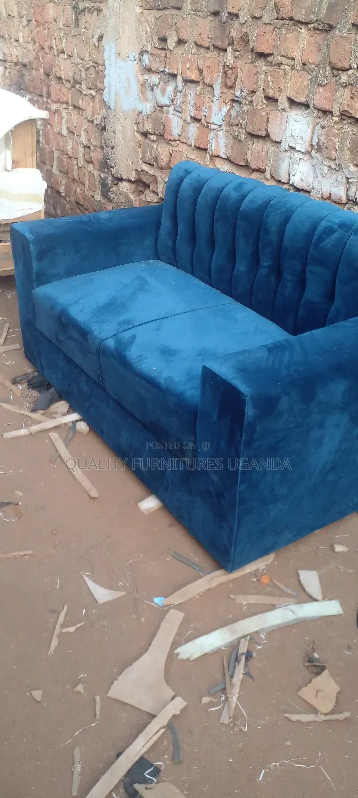 2 Seater Sofa Seat in Blue Colour Available