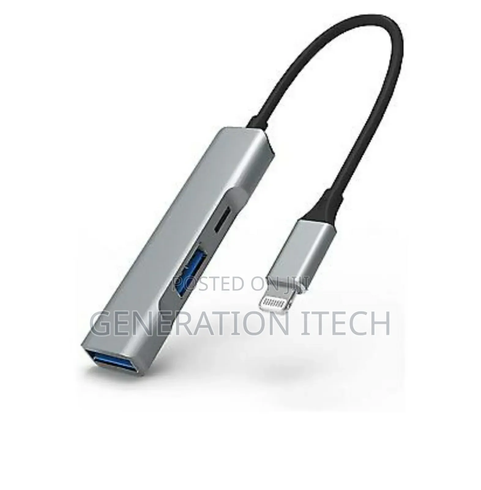 3 in 1 iPhone to Usb Otg Hub With 2 Usb 3.0 Ports