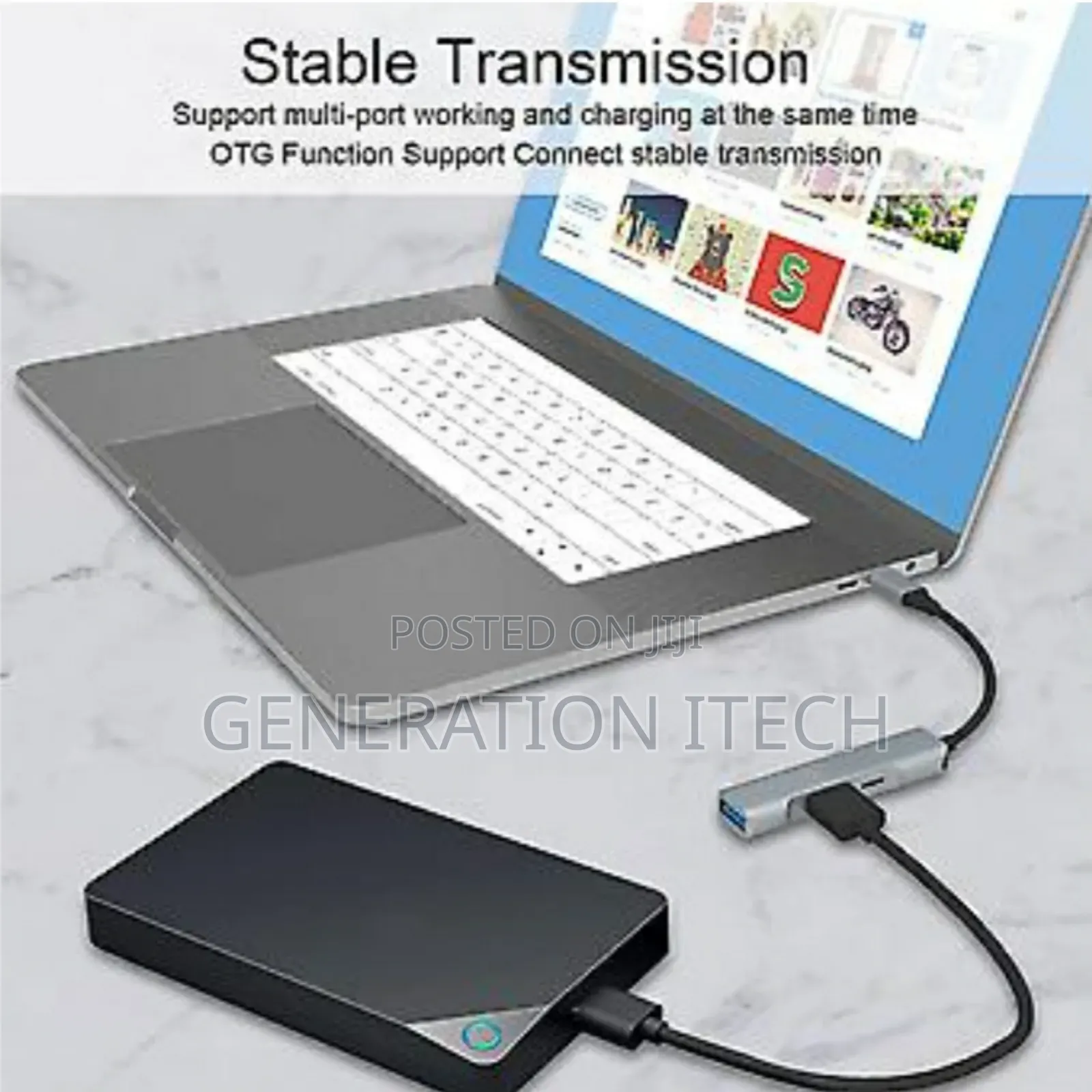3 in 1 iPhone to Usb Otg Hub With 2 Usb 3.0 Ports