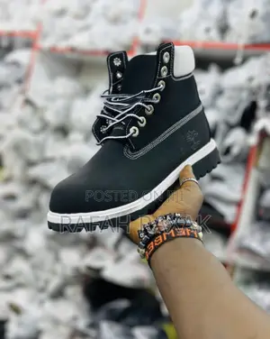Original Black/White Waterproof 6 Inch Timberland Boots