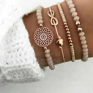 Tocona Bohemian Crystal Stone Bead Bracelet Set for Women