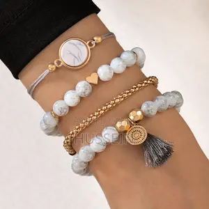 Tocona Bohemian Crystal Stone Bead Bracelet Set for Women