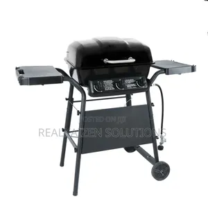 3 Burner Porcelain Coated LPG Gas Grill With Side Shelves