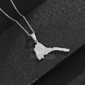 Eritrea Map Flag Pendant Necklaces Stainless Steel