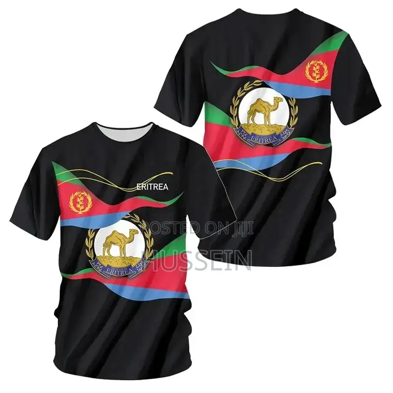 Africa Country Eritrea Flag 3D Print Lion Colorful Tshirt