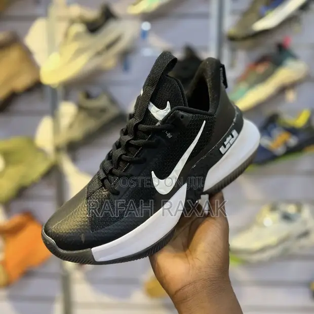 Black/White Nike Lebron Ambassador 13 Basketball Sneakers in