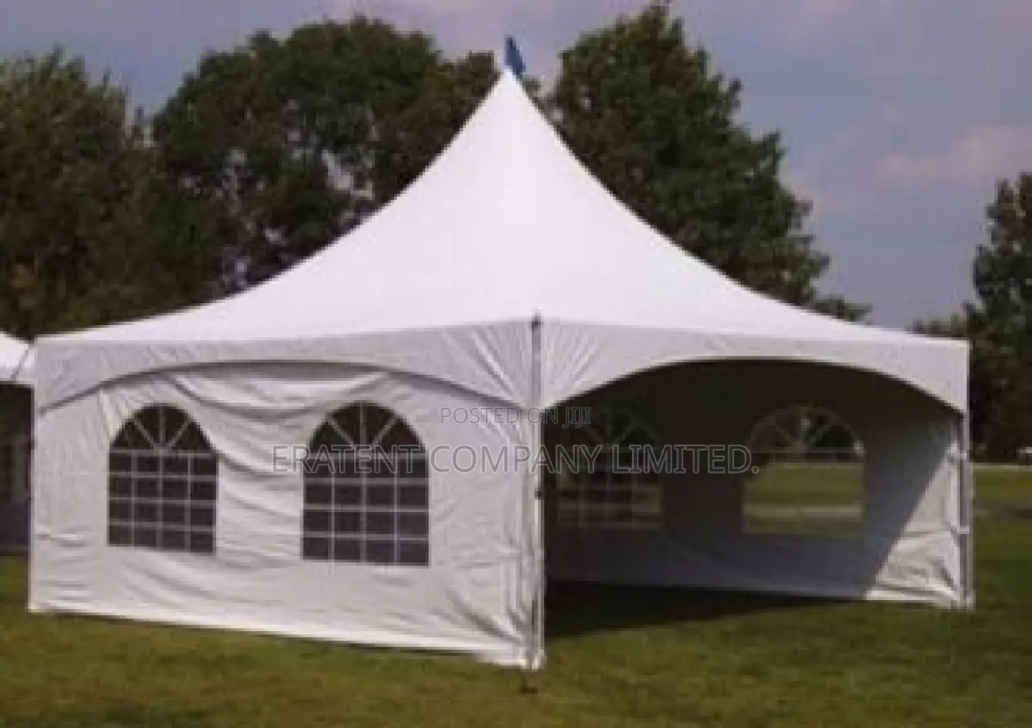 50 Seater Tent Covered With Three Flaps With Glass Wall