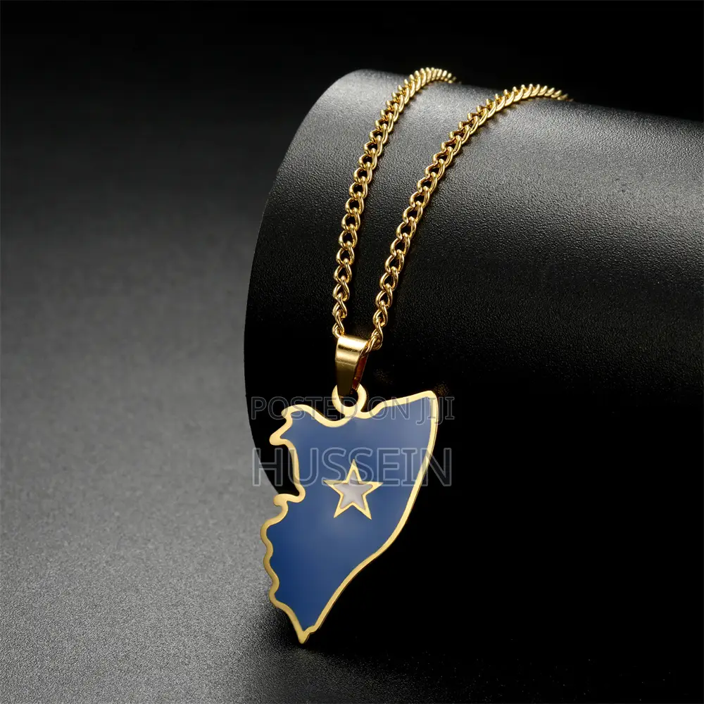 Jeshayuan Africa Great Somalia Map Flag Pendant Necklace