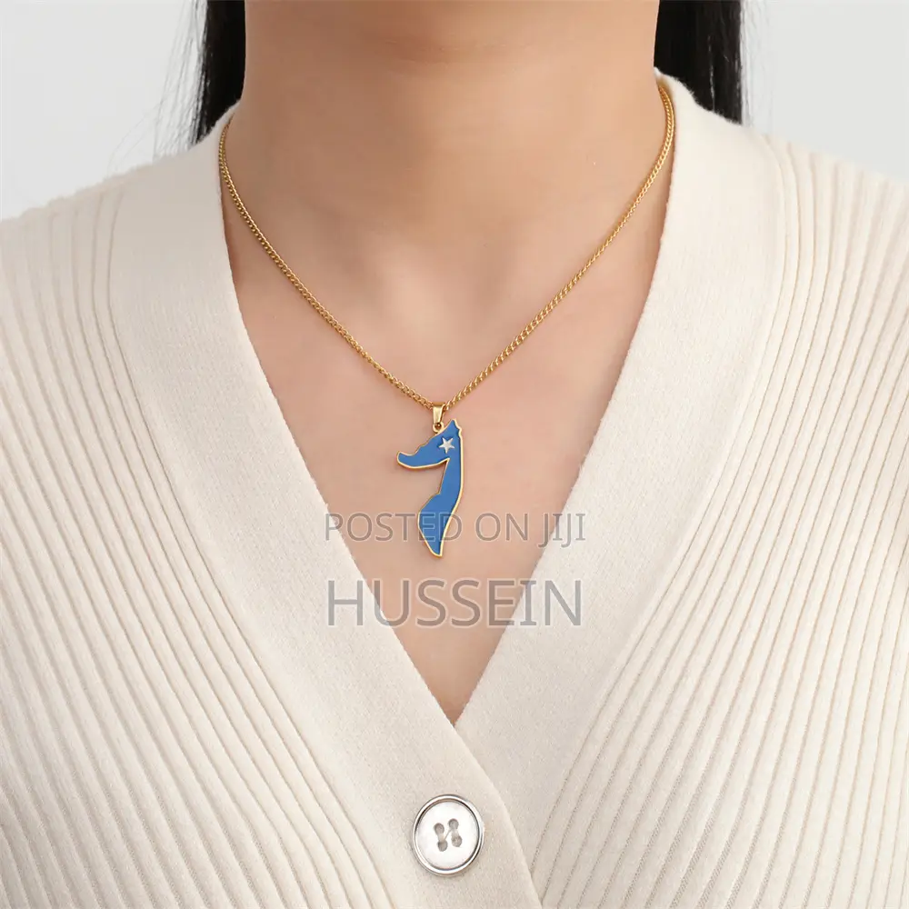 Jeshayuan Africa Great Somalia Map Flag Pendant Necklace