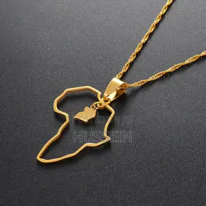 Anniyo Uganda Map Pendant Necklaces