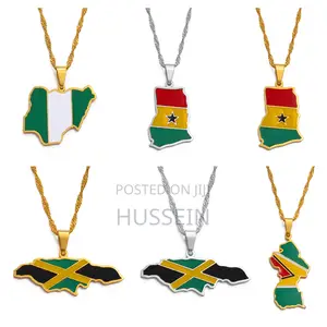 Anniyo Colorful Flags Nigeria Ghana Jamaica Guyana Pendant