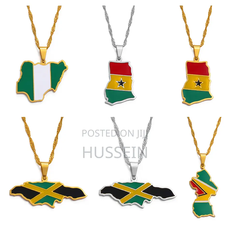 Anniyo Colorful Flags Nigeria Ghana Jamaica Guyana Pendant
