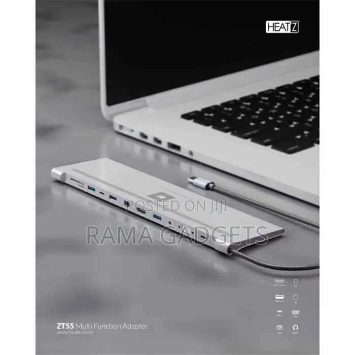 12 in 1 USB-C Hub ZT55 Ultra HD for Macbooks and Laptops